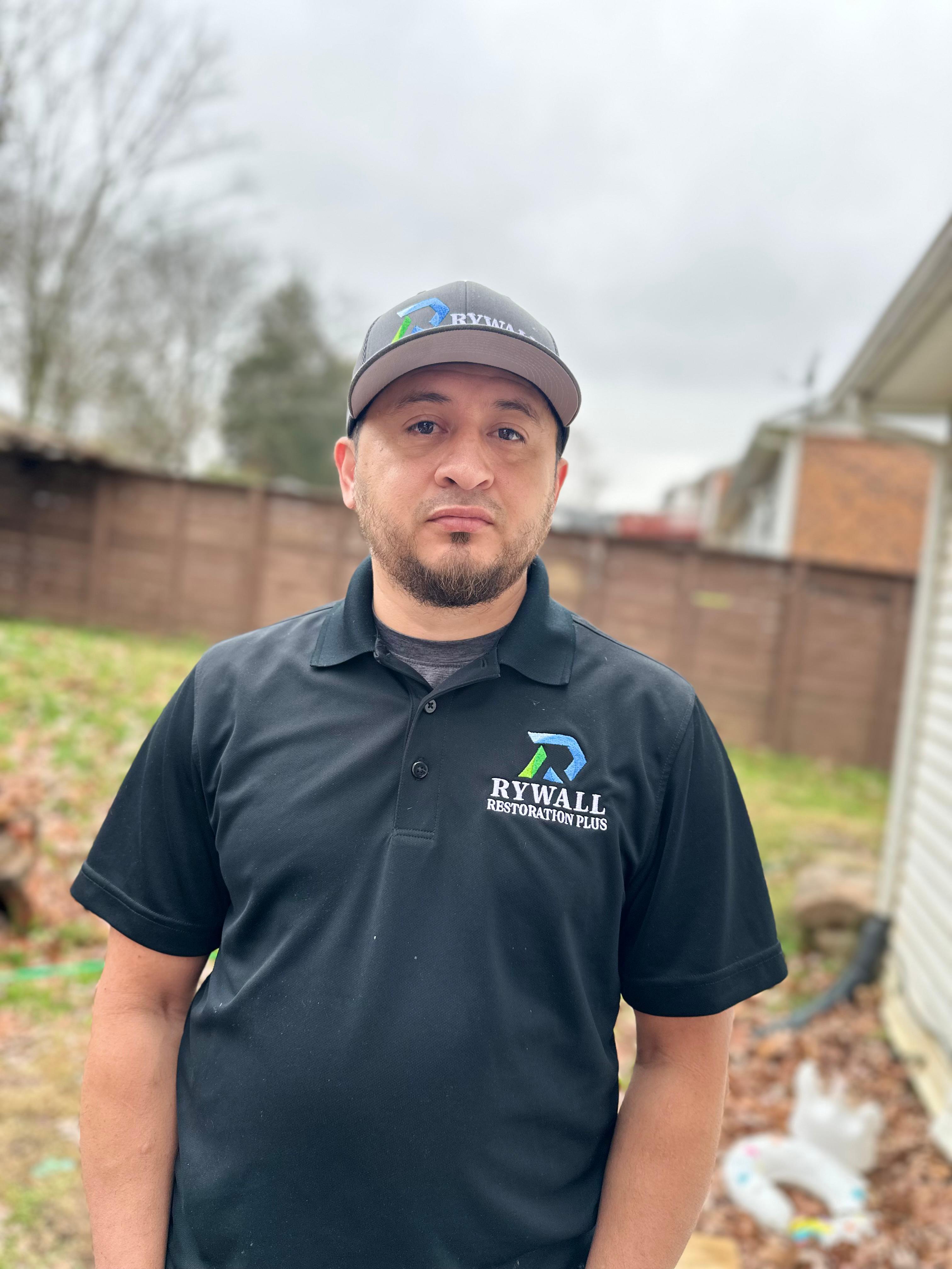 Professional restoration team working on home repairs